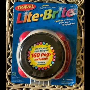 New Hasbro Travel Lite-Brite 160 Pegs Sealed 2002